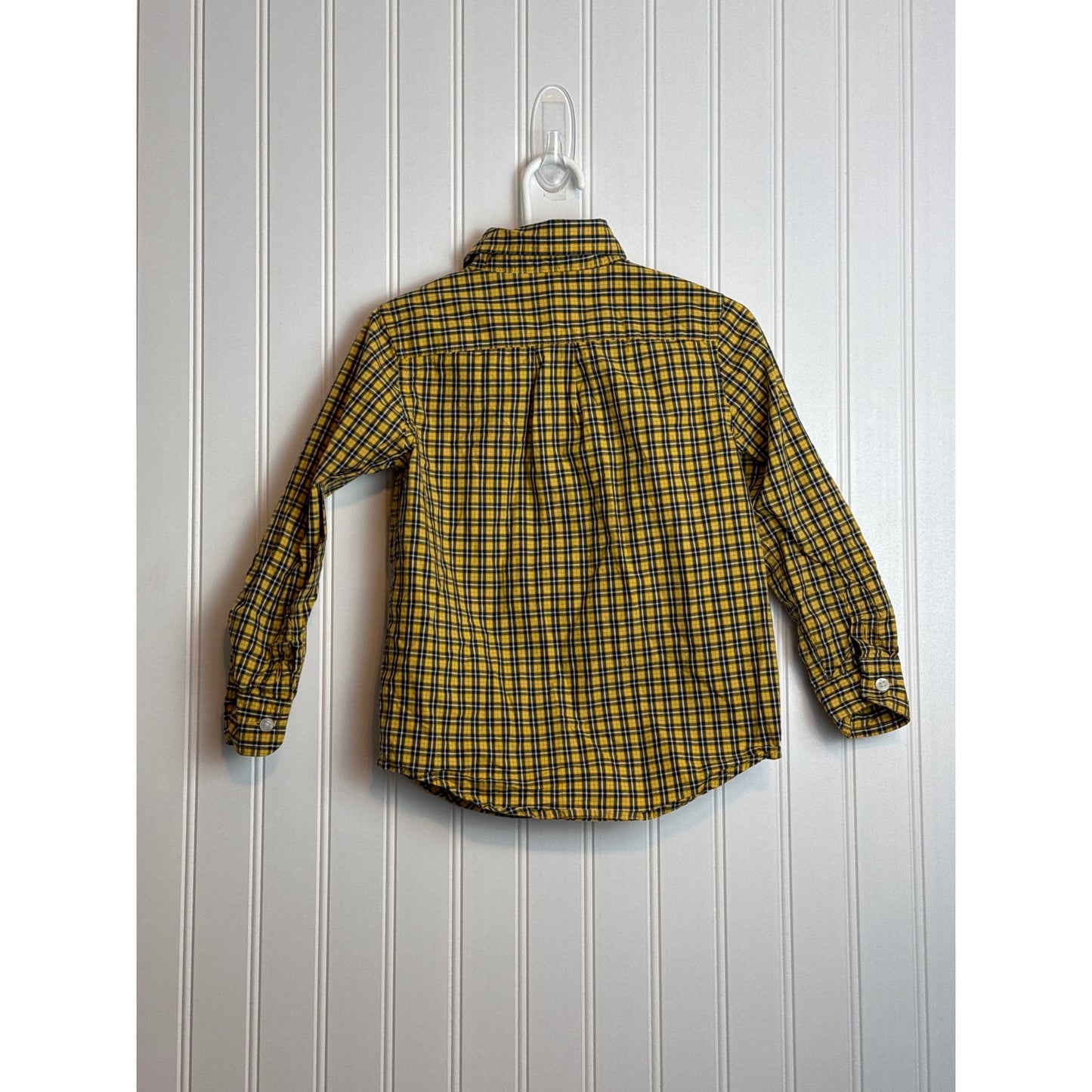 Janie and Jack Yellow Plaid Button Down