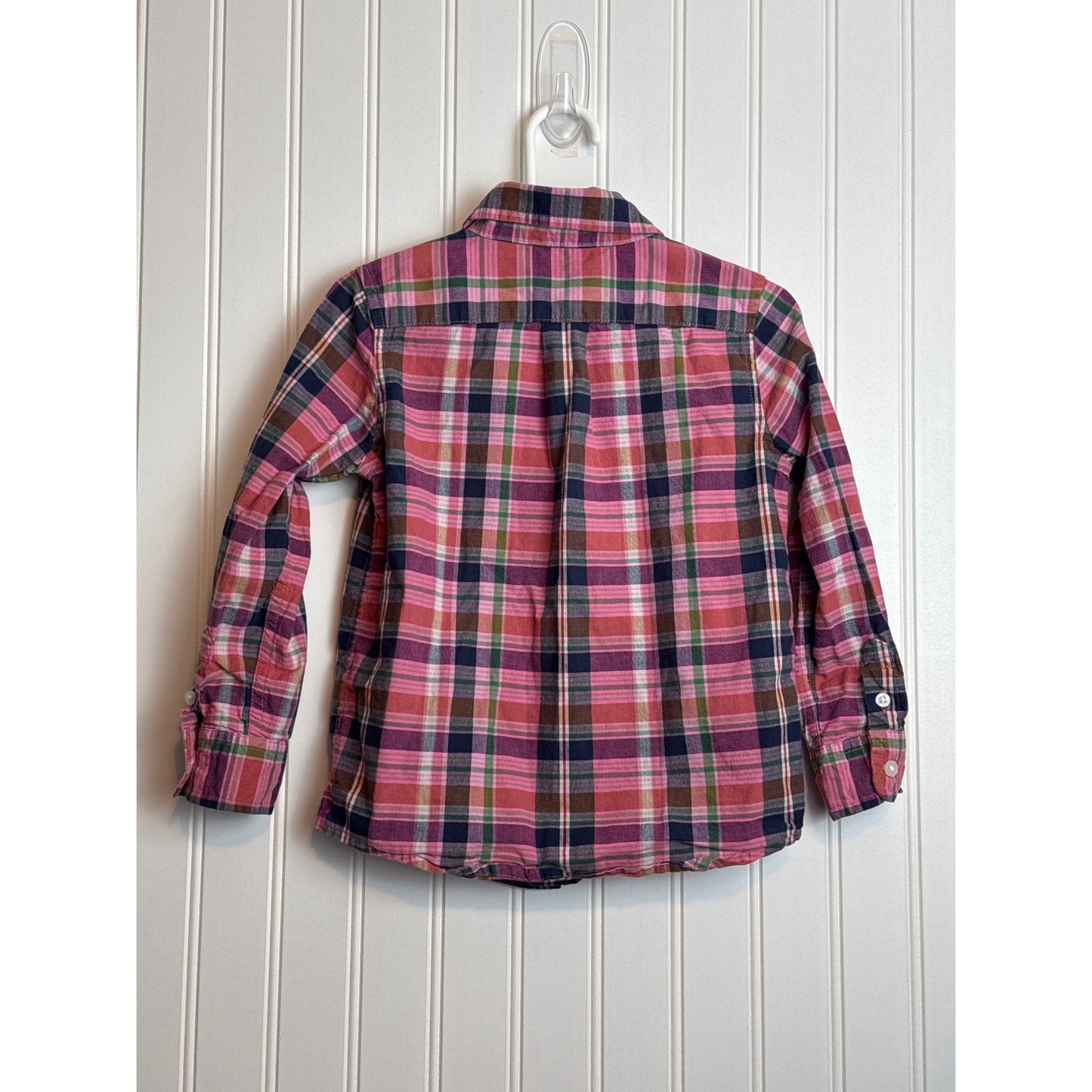 Janie and Jack Pink Plaid Button Down