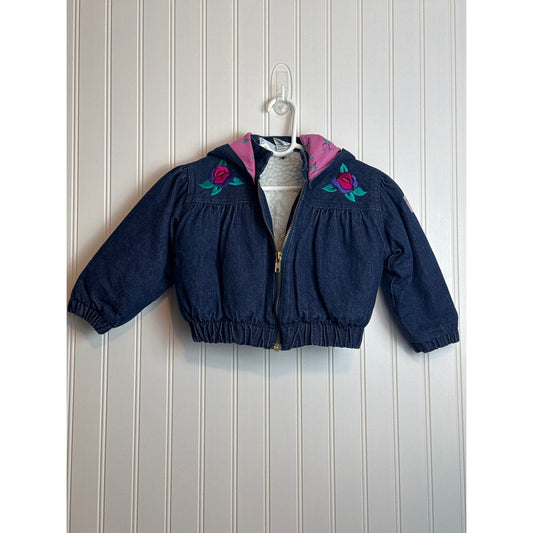 Vintage Kids Embroidered Denim Jacket