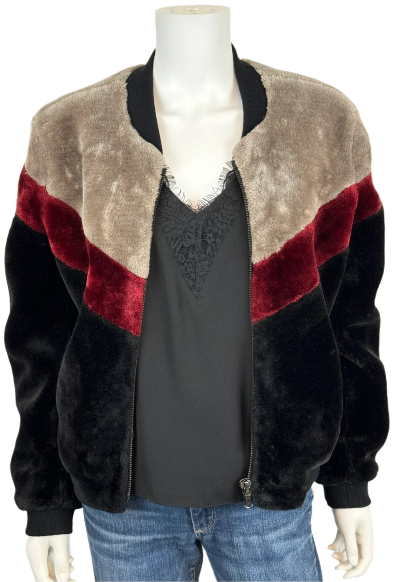 Vesna Faux Fur Bomber Jacket