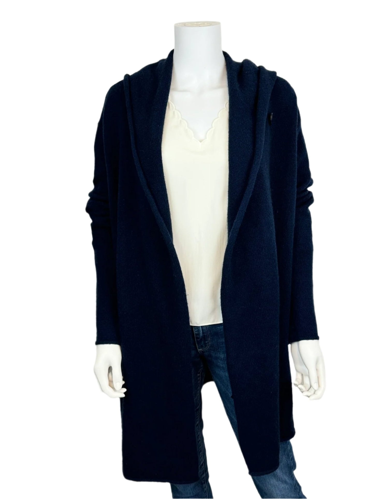 Cozy Navy Hooded Cardigan