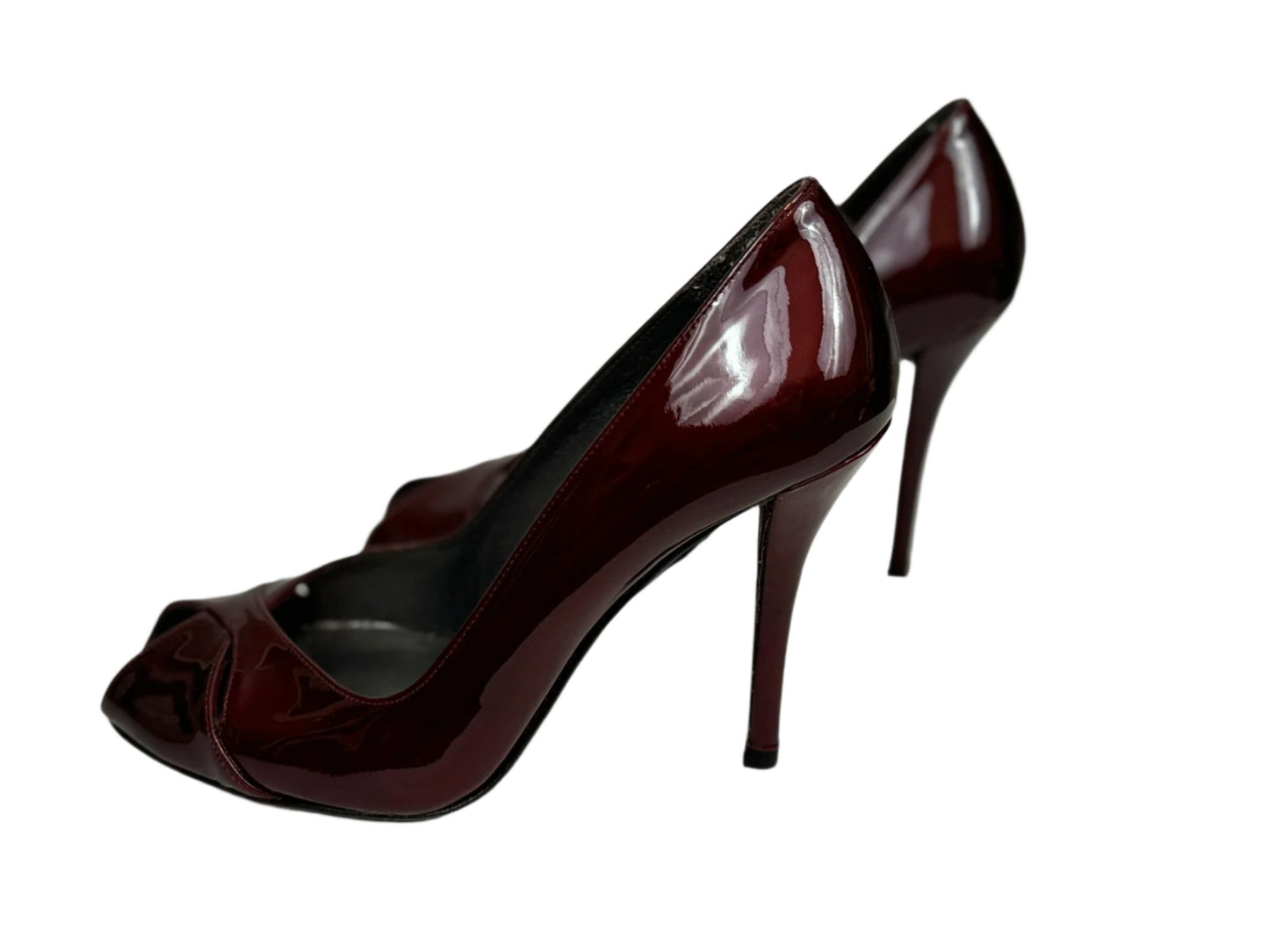 Patent Peep Toe Pump