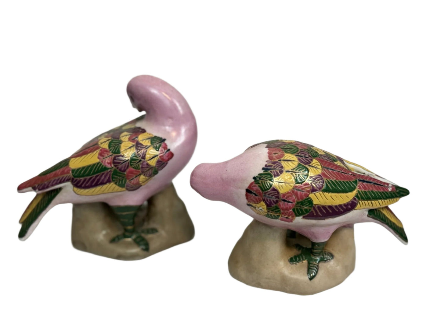 Vintage Hand-Painted Turtle Doves