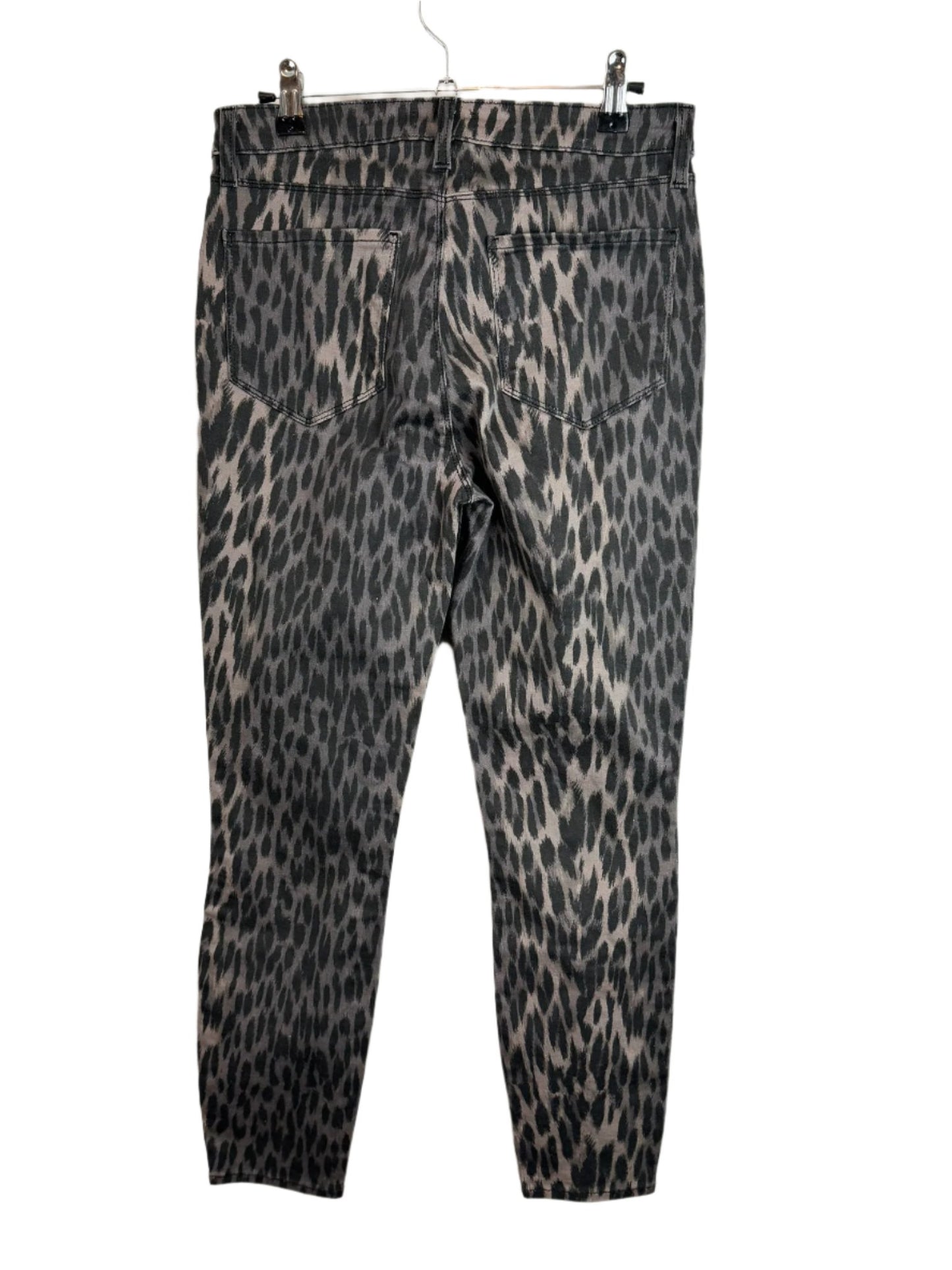 Margot High Rise Leopard Print Cropped Skinny Jeans