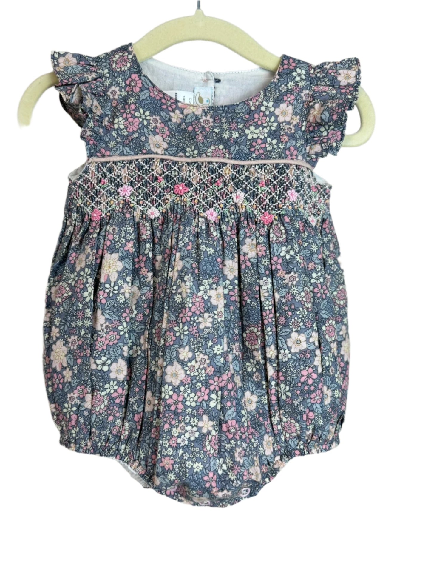 Floral Smocked Bubble Romper