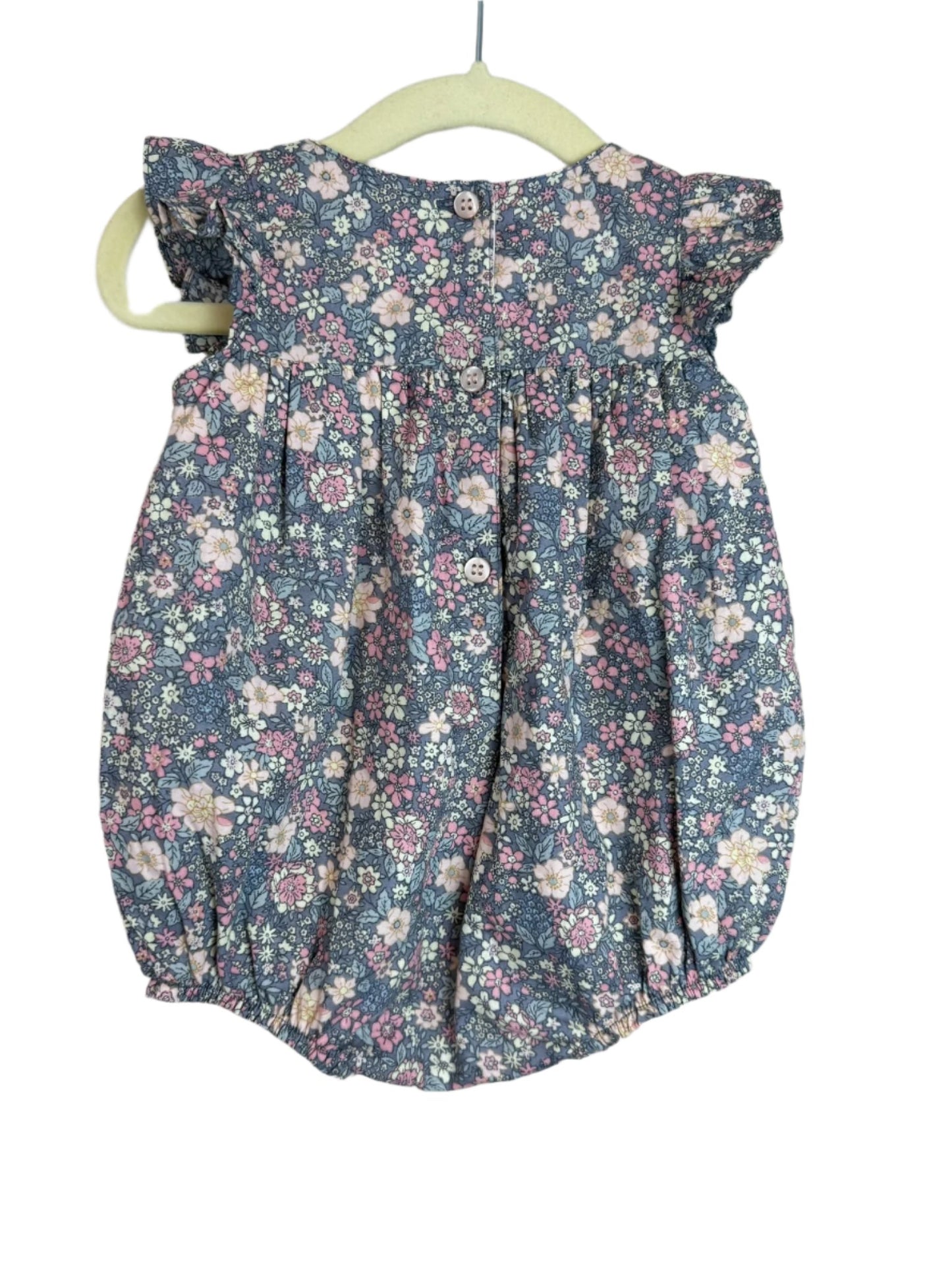 Floral Smocked Bubble Romper