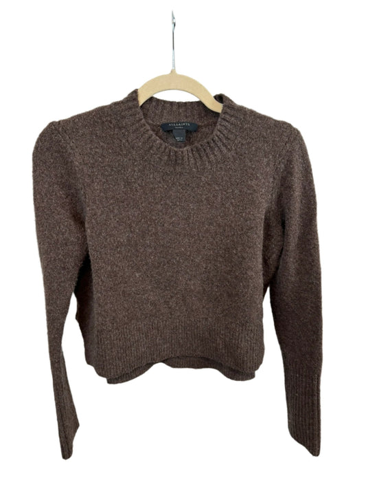 Cropped Wool Blend Sweater