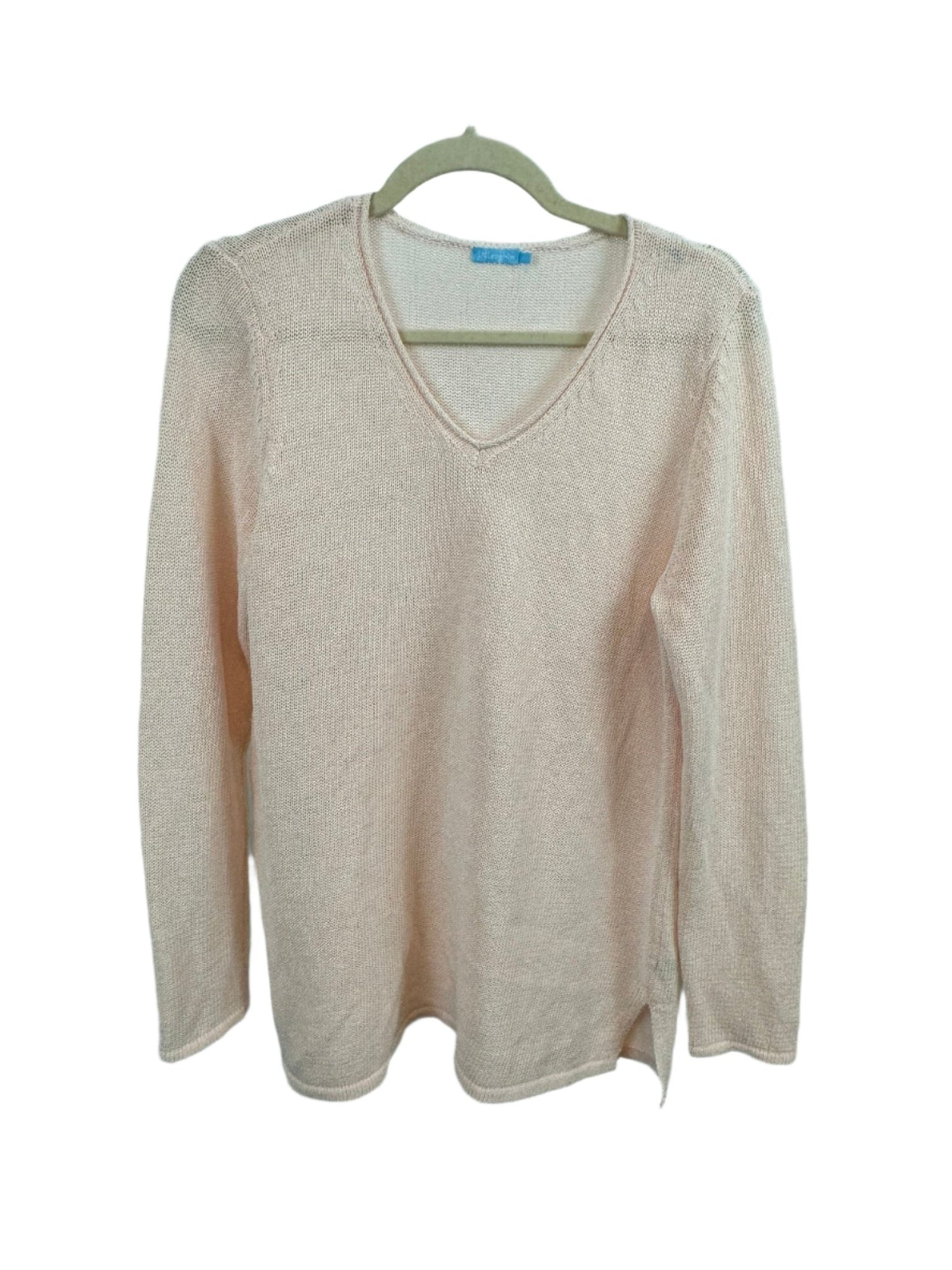 Open Knit V-neck Sweater