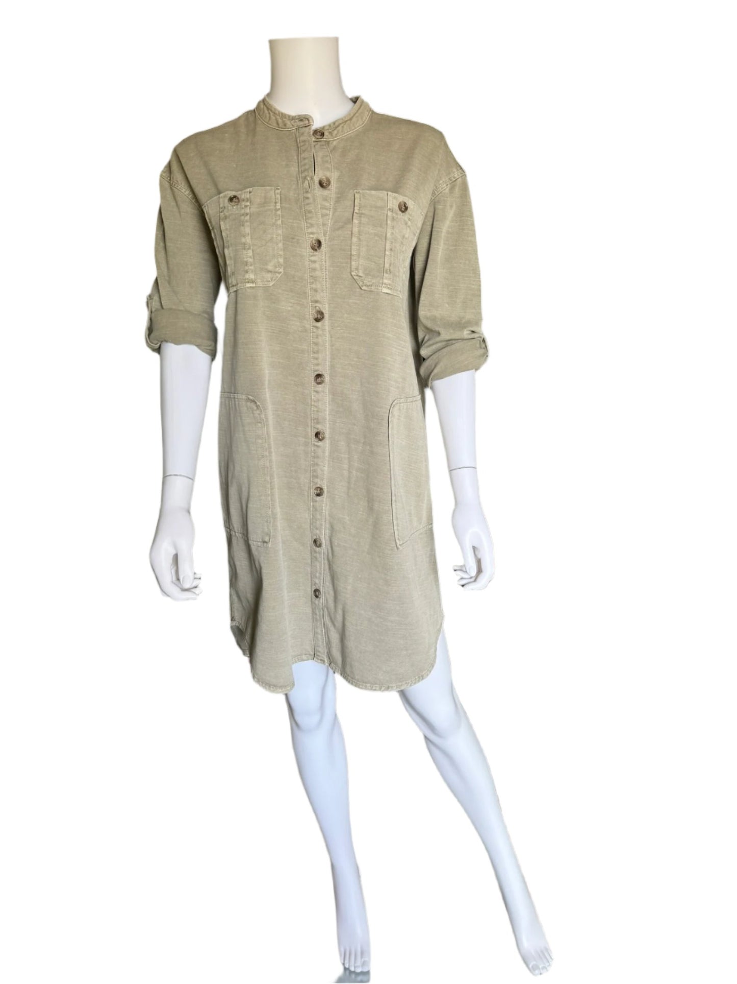 Cotton Twill Shirtdress