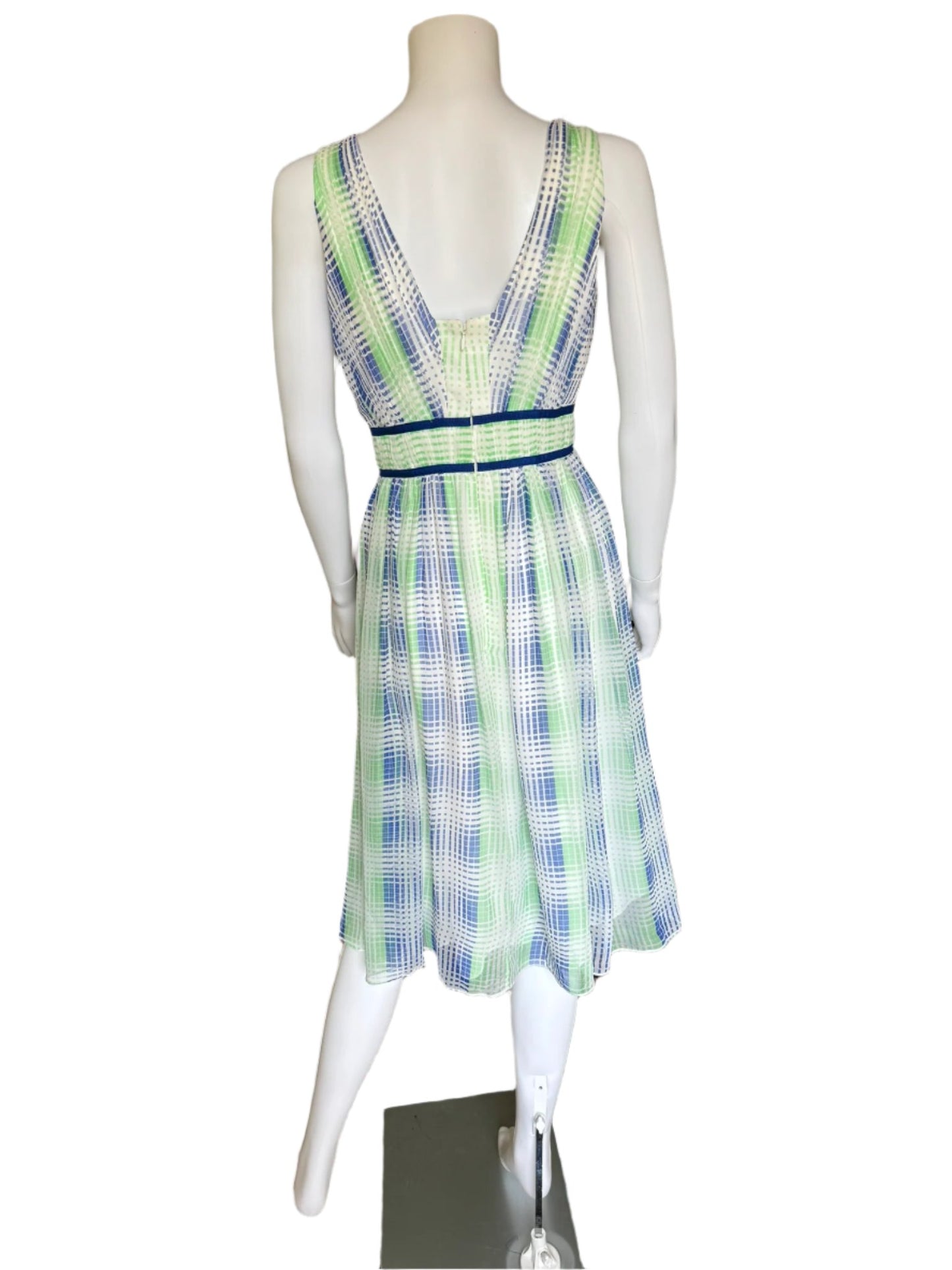 Monet Plaid Silk Dress