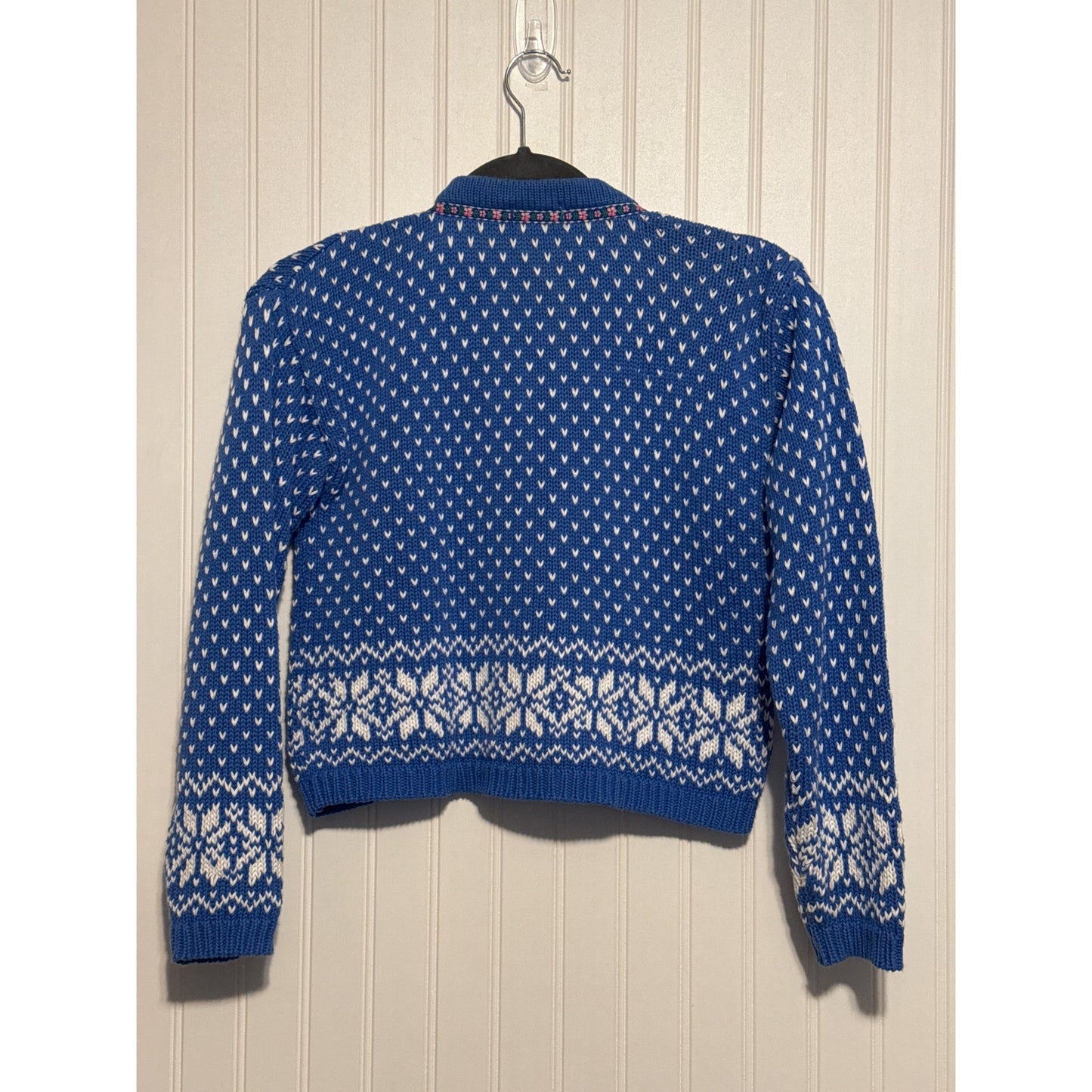 Vintage Kids Nordic Cardigan Sweater - Blue