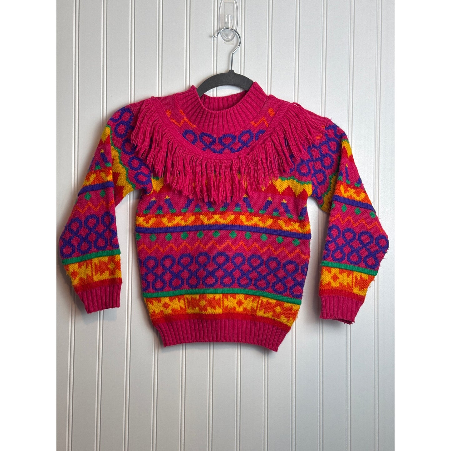 Vintage Grand Knitwear Kids Fringe Sweater